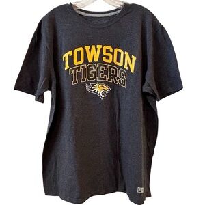 Towson University Tigers Men's XL Black Graphic T-Shirt Short Sleeve